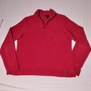 REI Women's Red Polyester  1/4 Zip Pullover  - Small